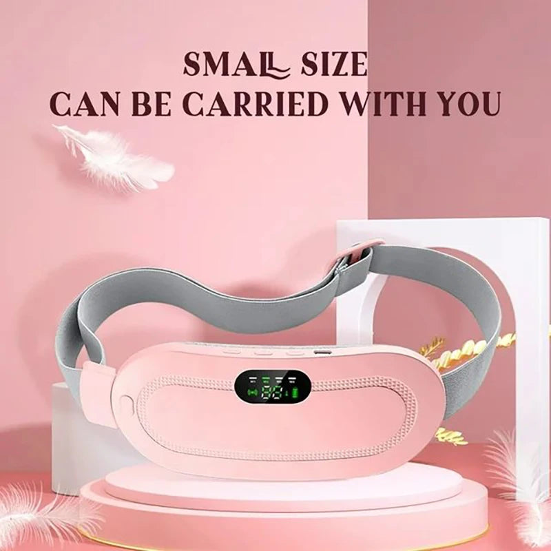 Portable Heating Massage Belt with Three Temperature Settings Women's Menstrual Relief Waist Massager for Period Pain